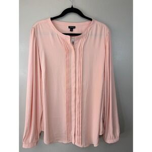 NWT Torrid 2 Baby Pink Blouse Workwear